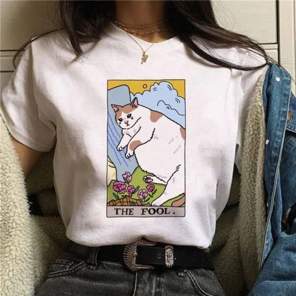 Cat Tarot Card Shirt, Funny Cat Graphics Shirt, Cat Lovers Gift
